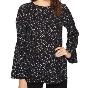 Women's Black Star Print Top